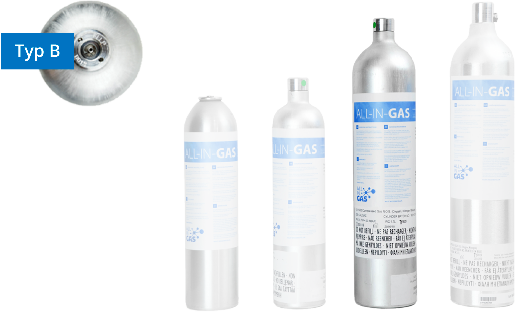 Quatre bouteilles de gaz