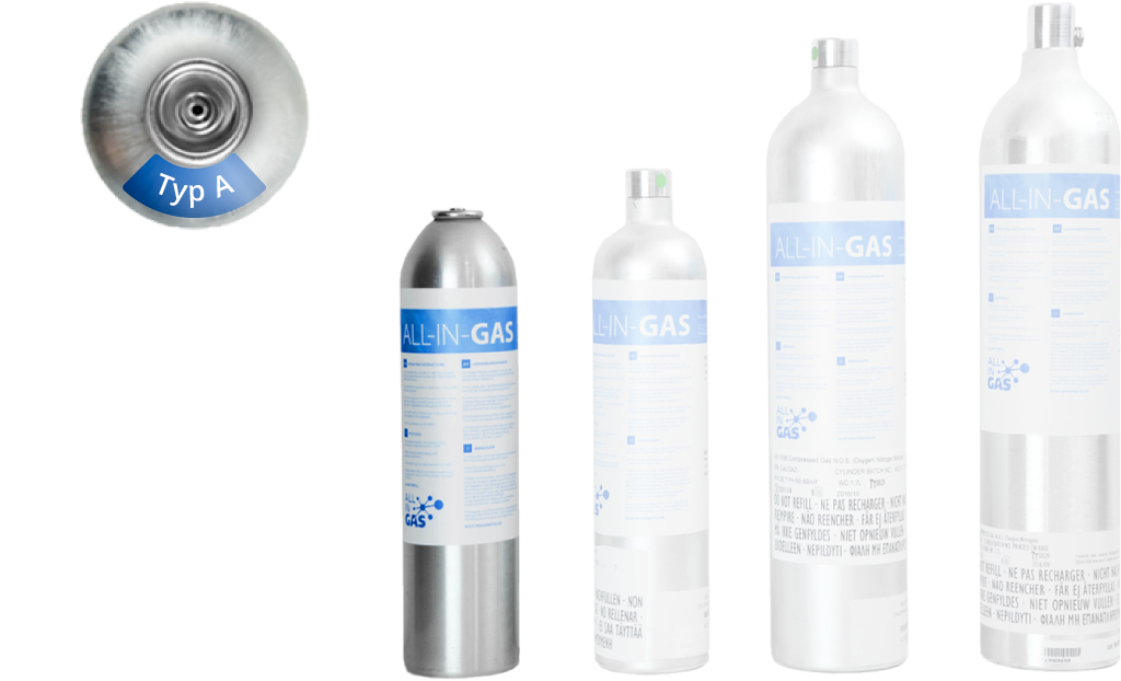 Quatre bouteilles de gaz